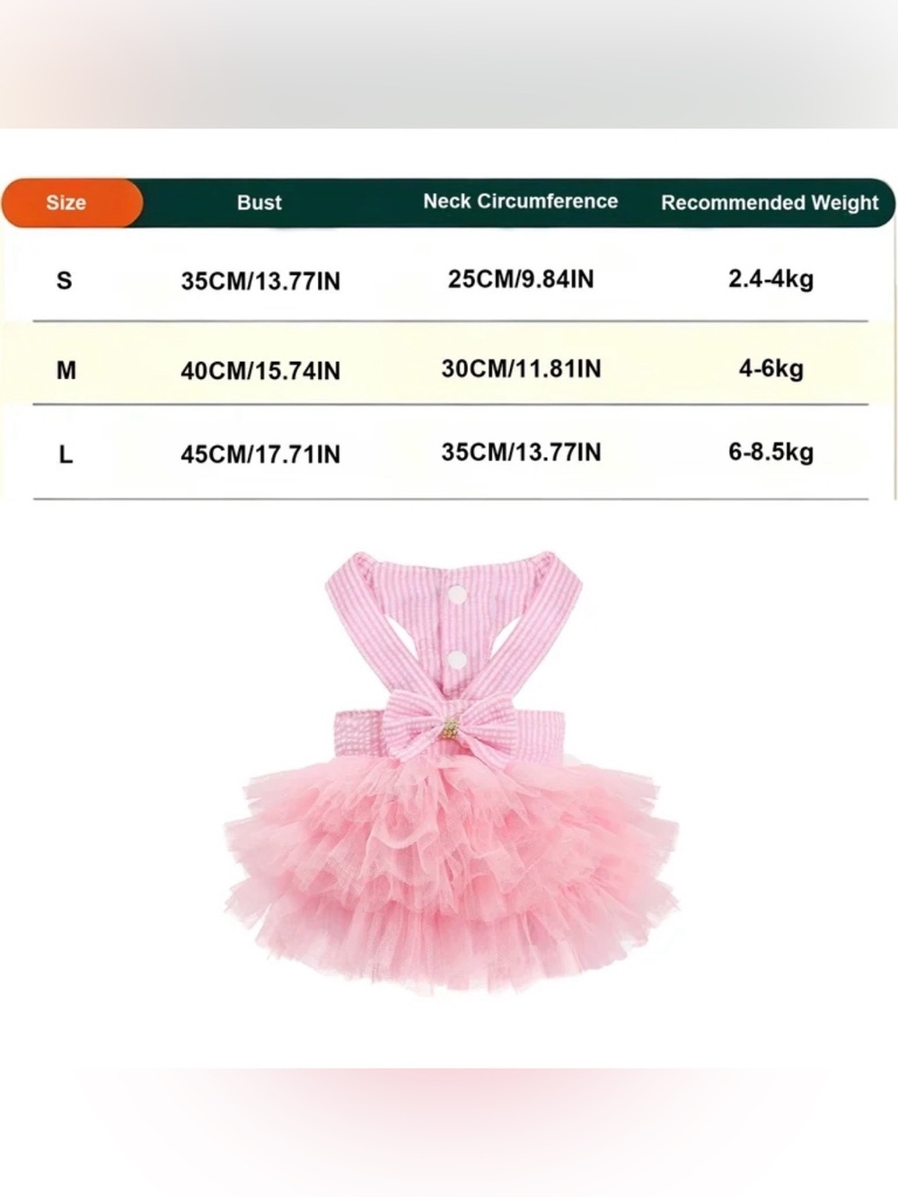 Boutique Pink Tulle Ruffle Pet Dress with Bow - Picture 5 of 11